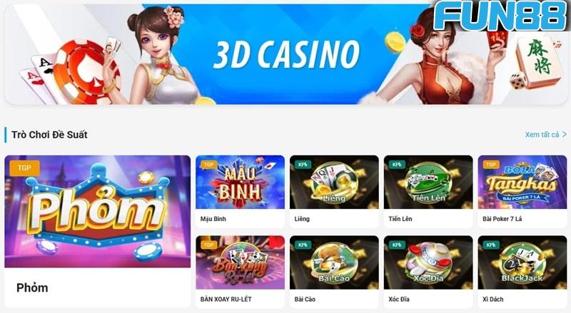 Tìm hiểu về sản phẩm game bài Fun88 đang cực hot