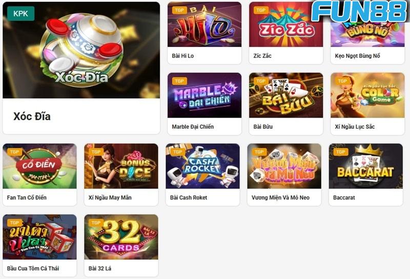 Gợi ý các trò chơi đánh bài online phổ biến nhất tại Fun88